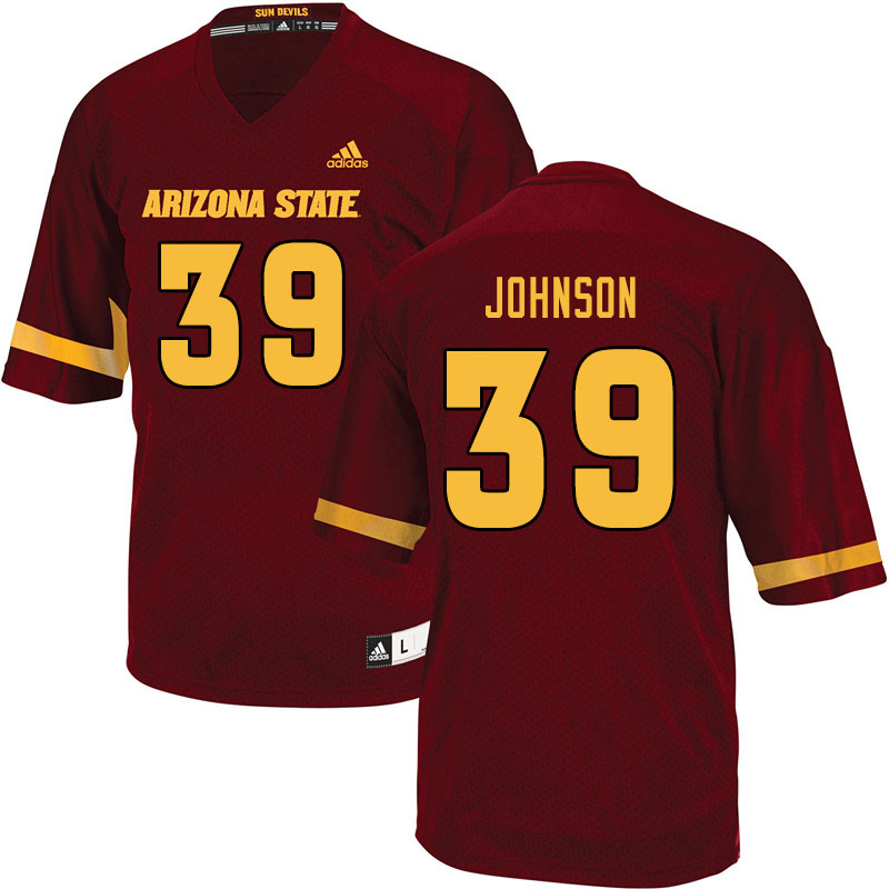 Men #39 Nick Johnson Arizona State Sun Devils College Football Jerseys Sale-Maroon